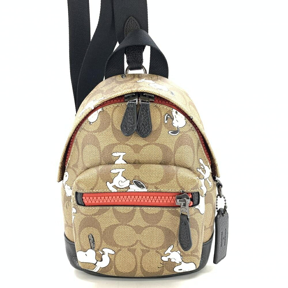 COACH コーチ職 5840 名書き 上半身御徒面子 レディース ピーナッツコラボ ショルダーバッグ 管理することYI47524