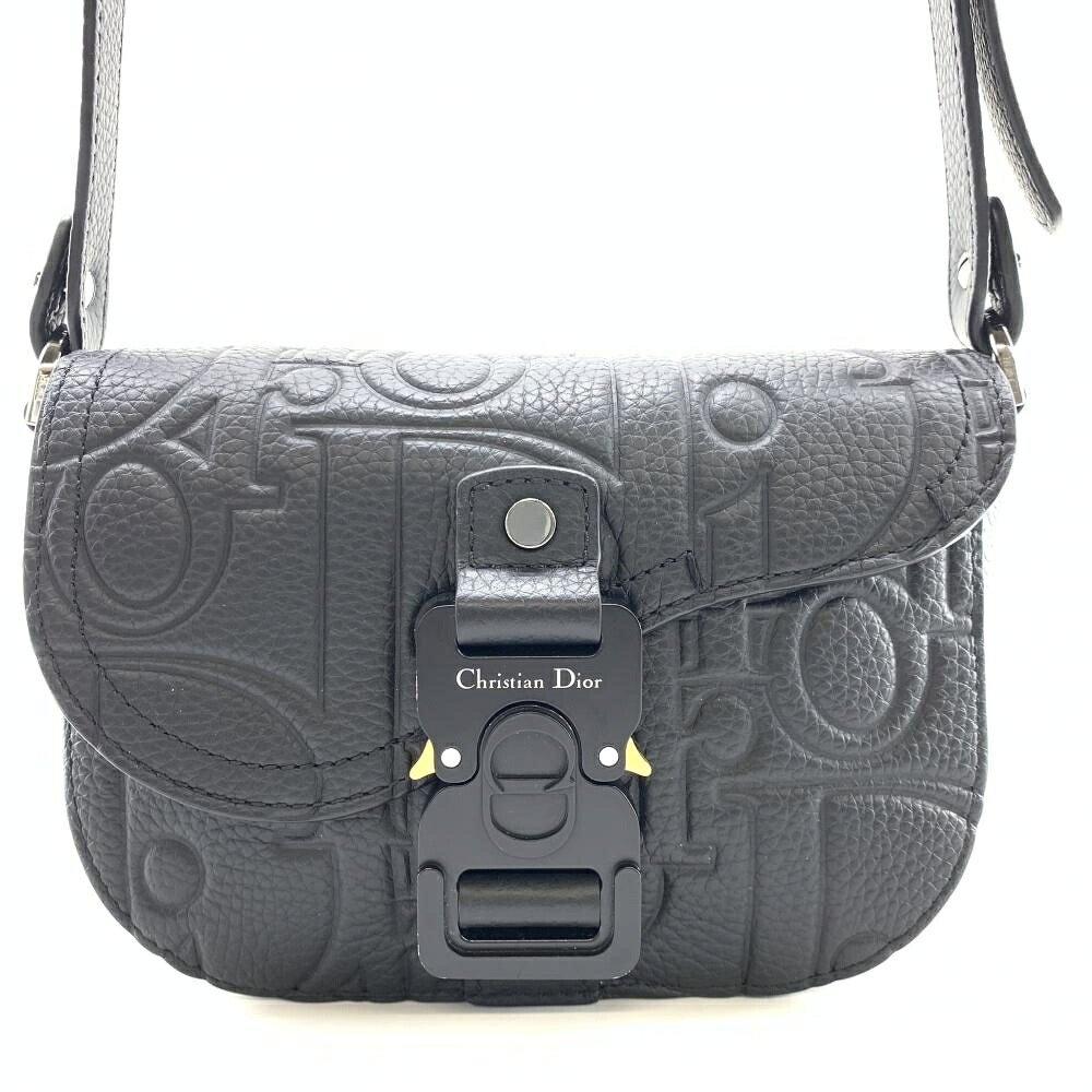 Christian Dior クリスチャン・ディオール 2ADCA435LLG Saddle サドル 伝達人 ミニ グラビティ レディース 黒いこと なめし革 サコッシュ 差し交わす上半身 下げ翼 ショルダーバッグ ポシェット 保護することYI47554 バッグ-レディースバッグ