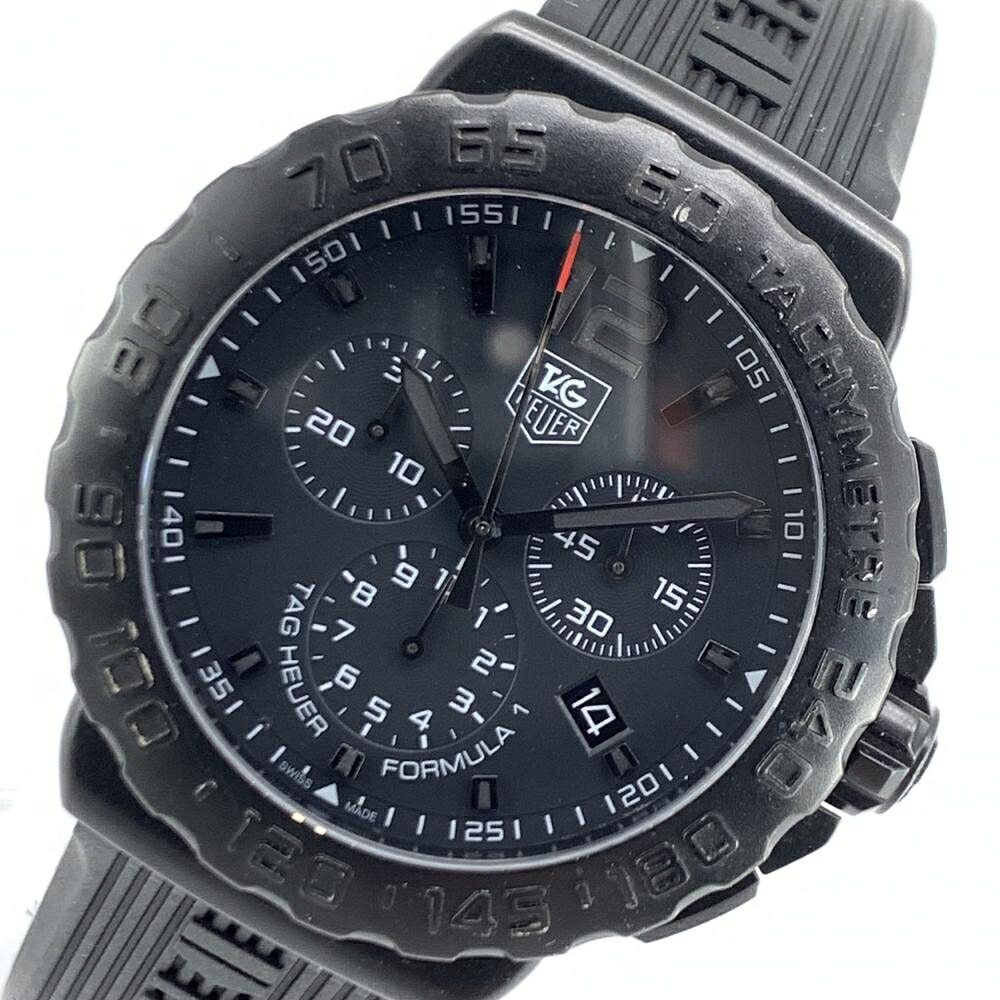 TAG Heuer タグホイヤー CAU1114.FT6024 FORMULA 1 フォーミュラ1 42mm クオーツ クロノグラフ デイト ラバーストラップ チタンステンレススチールケース 管理YI47133｜かんてい局名古屋錦三丁目・緑店