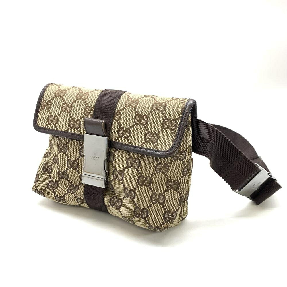 GUCCI グッチ 131236 GG帆布 上半身御徒面子 酉の方角合財袋 ミニ御徒面子 ベージュ 赤銅色 メンズ レディース 管理することRT47768
