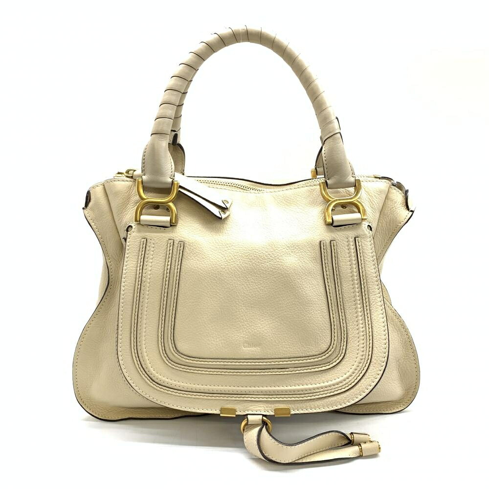 Chloe クロエ マーシー ハンドバッグ トートバッグ レザー ベージュ ゴールド金具 レディース 管理RT47769|かんてい局名古屋錦三丁目・緑店