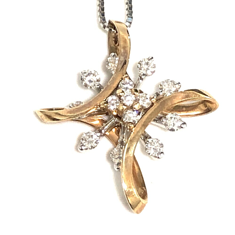 ネックレス ペンダント 大人も着やすいシンプルファッション K18wg K18pg ノンブランド デザインネックレス 中古 かんてい局亀有店 Shoxruxtj Com