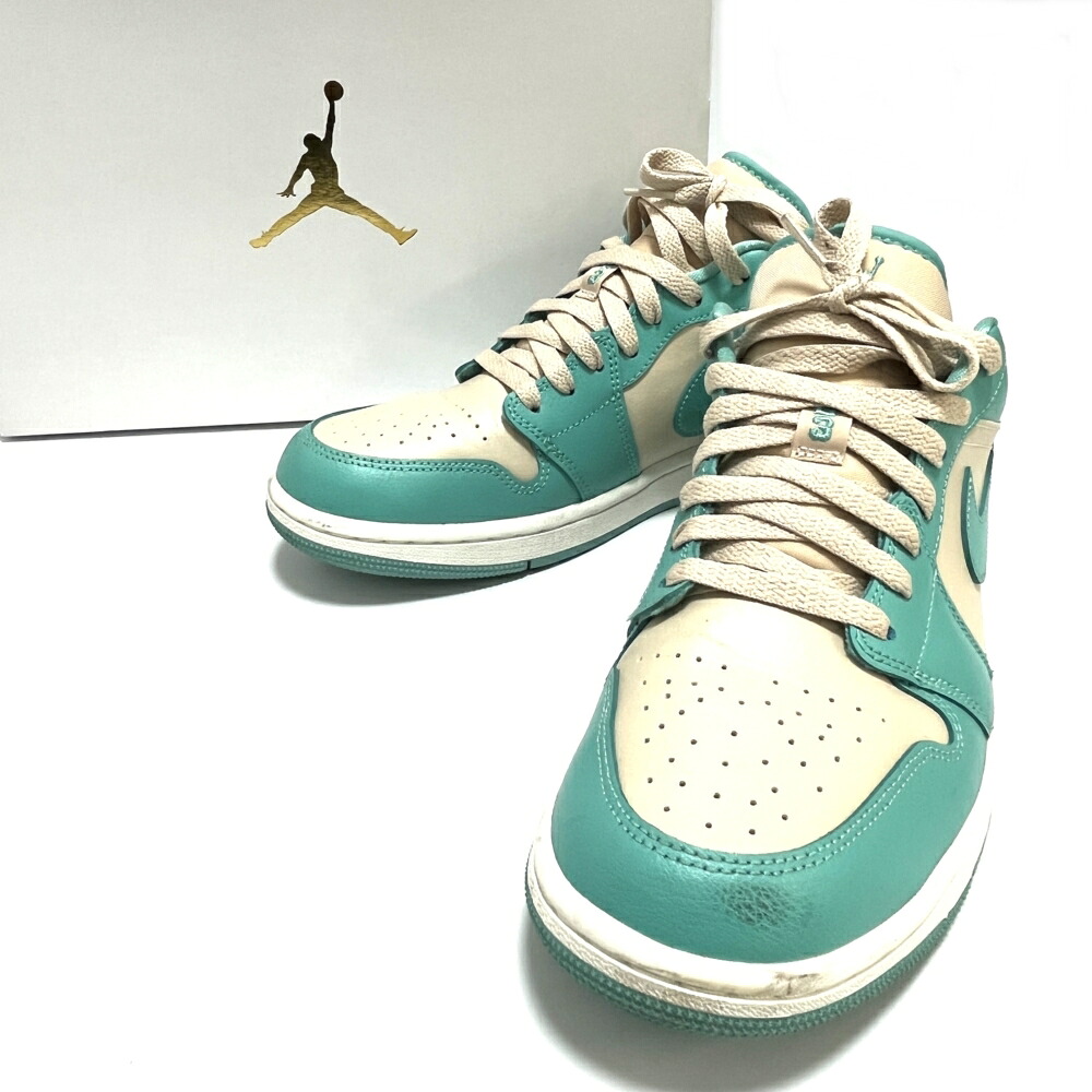 ナイキ【NIKE】ウィメンズ エアジョーダン 1 LOW ティールグリーン スニーカー シューズ 靴 DC0774-131  28cm USED-B 中古【かんてい局亀有】