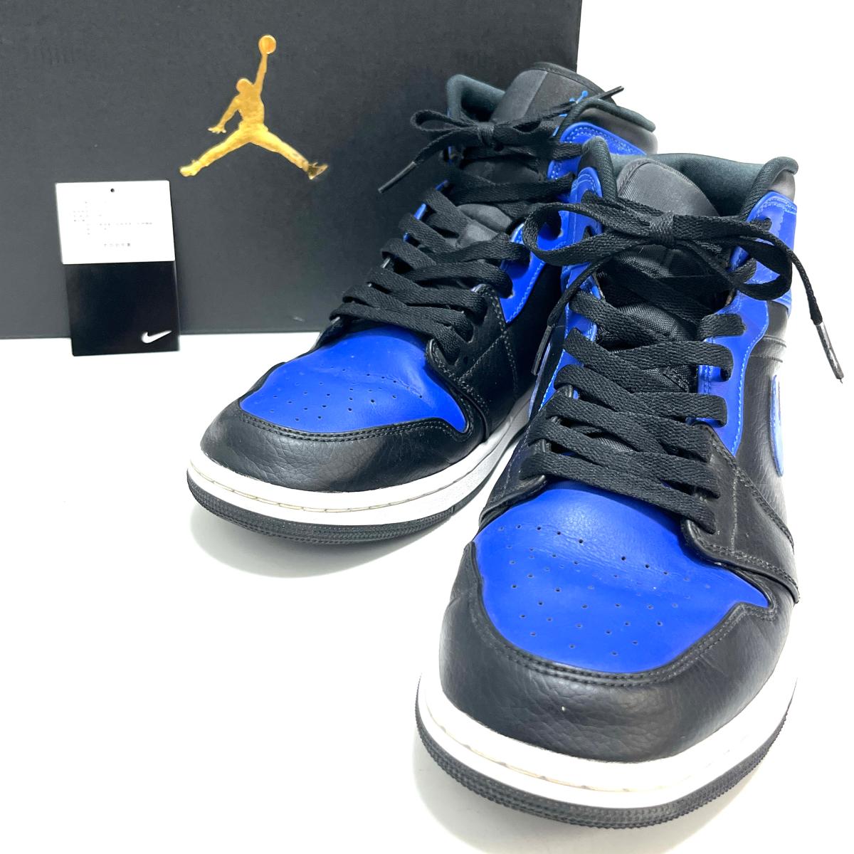 【極美品】NIKE ナイキ エアジョーダン 1ミッド ロイヤル 2019 Nike Air Jordan 1 Mid 