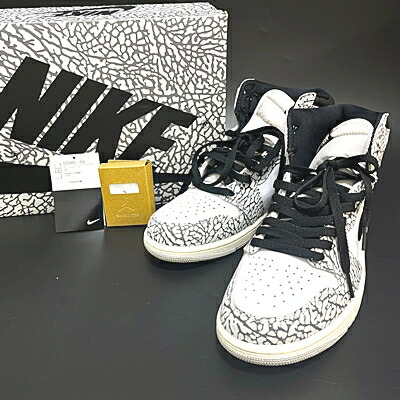 美品　ナイキ　エアジョーダン1 スニーカー　FJ5737-001 25cm 黒 NIKE AIR JORDAN 1 BROOKLYN ナイキ エアジョーダン ワン