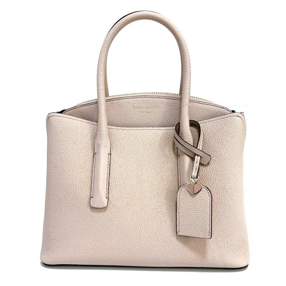 kate spade NEW YORK【ケイトスペード】マルゴー ミディアム サッチェル ハンドバッグ PXRUA161 ピンクベージュ系 レザー　3410