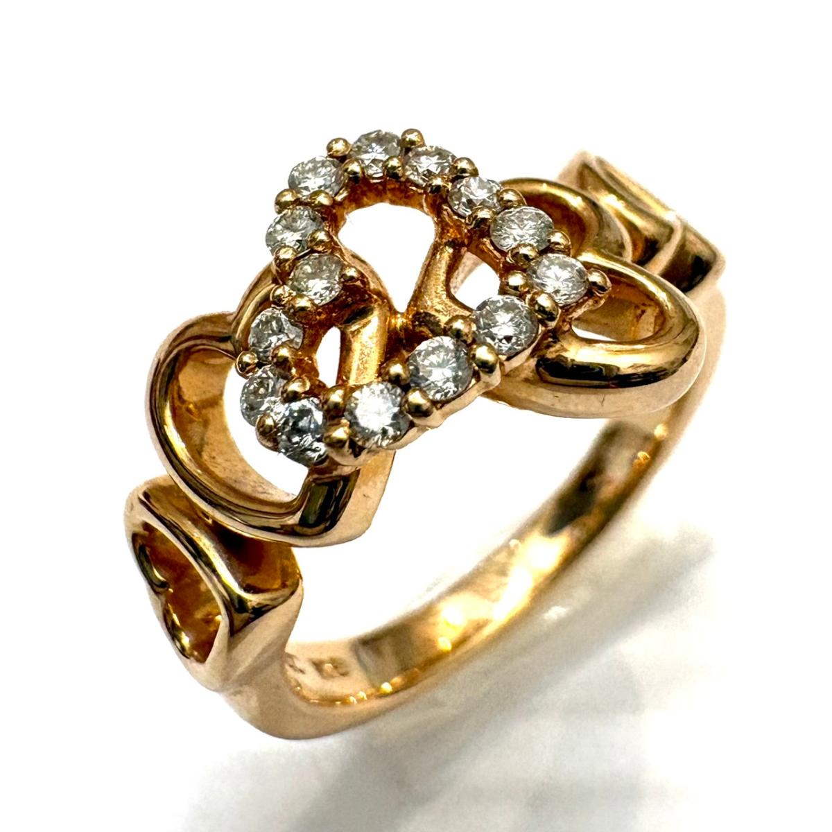 楽天市場】4℃ ヨンドシー フラワー モチーフ ダイヤ リング K18PG 750