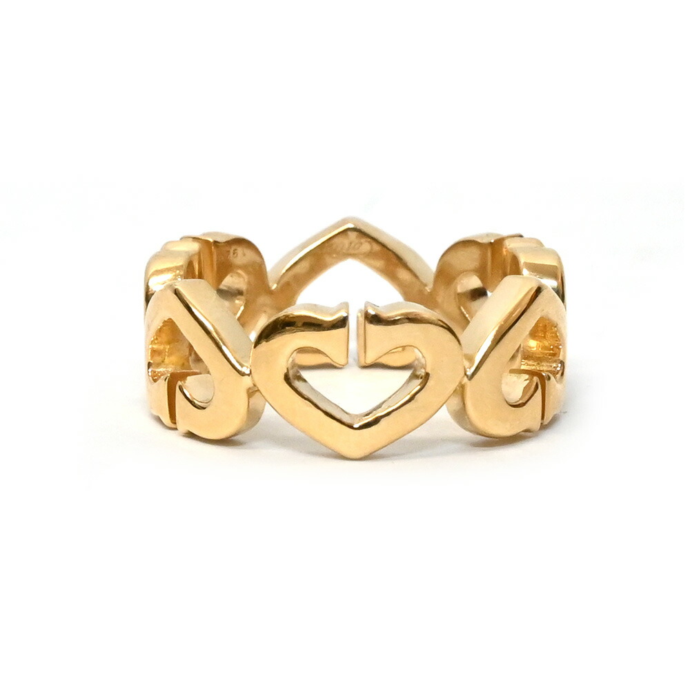 楽天市場】カルティエ ダブルハート #50 リング・指輪 K18ピンク