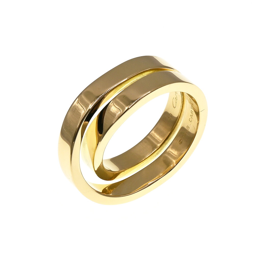 Cartier【カルティエ】光の都市輪っか 750 K18 18金黄色ゴールド ＃59 約18号 メンズ 合従連衡している制作室にて磨き上げ済み【中古】【松戸】