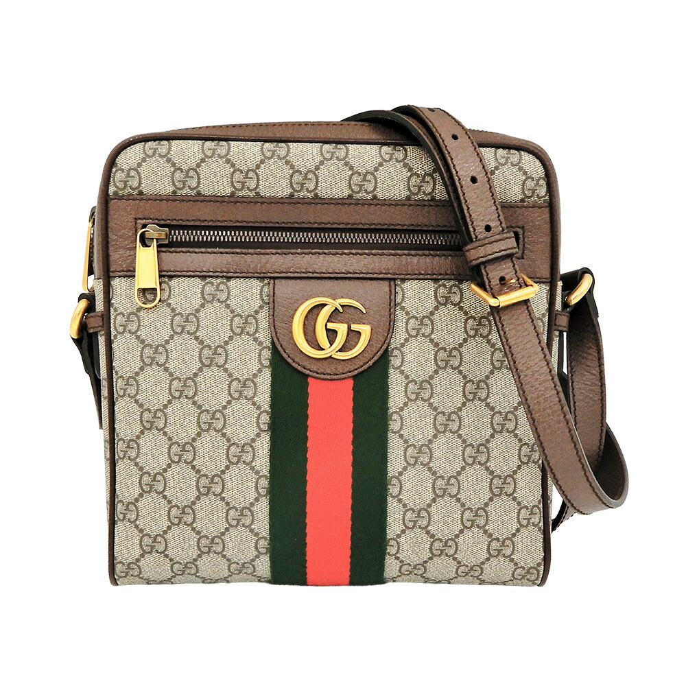 GUCCI【グッチ】 オフィディア GGスモール メッセンジャーバッグ ショルダーバッグ GGスプリーム シェリーライン547926 レディース メンズ ユニセックス ブラウン 【中古】【松戸店】