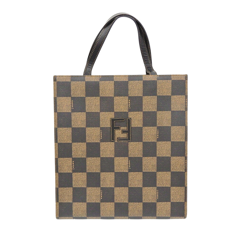 FENDI【フェンディ】ペカン柄 2Wayハンドバッグ リュック FFロゴ レザー レディース【中古】【松戸店】