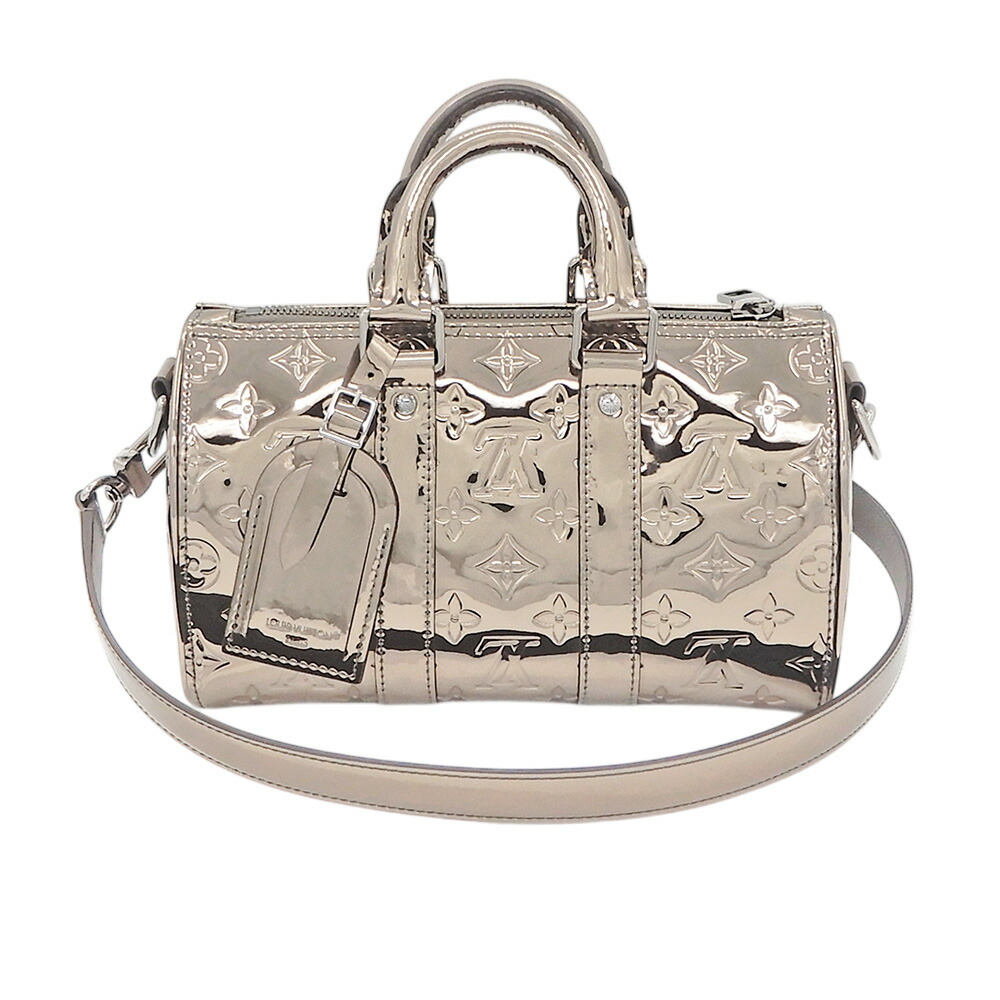 LOUIS VUITTON【ルイ ヴィトン】キーポル・バンドリエール25 M26903 エナメル グレインレザー 火器金属元素 RFID曳き船（集積回路心付け） モノグラム・鏡鑑 2WAY ハンドバック ショルダーバッグ レディース メンズ 男女兼用【中古】【松戸】