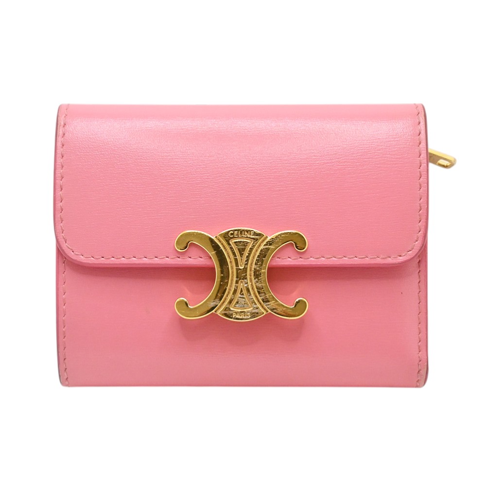 CELINE　セリーヌ　マルチファンクション　長財布　レザー　ピンク　オレンジ CELINE セリーヌ 財布 レディース ブランド 長財布 レザー
