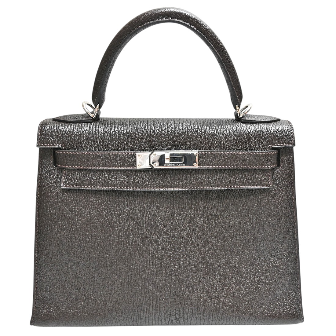 Hermes【エルメス】ケリー28 コロマンデル ダークブラウン □G(2003年) 外縫い シルバー金具 ハンドバッグ/ショルダーバッグ 2WAY レディース【中古】【三茶】