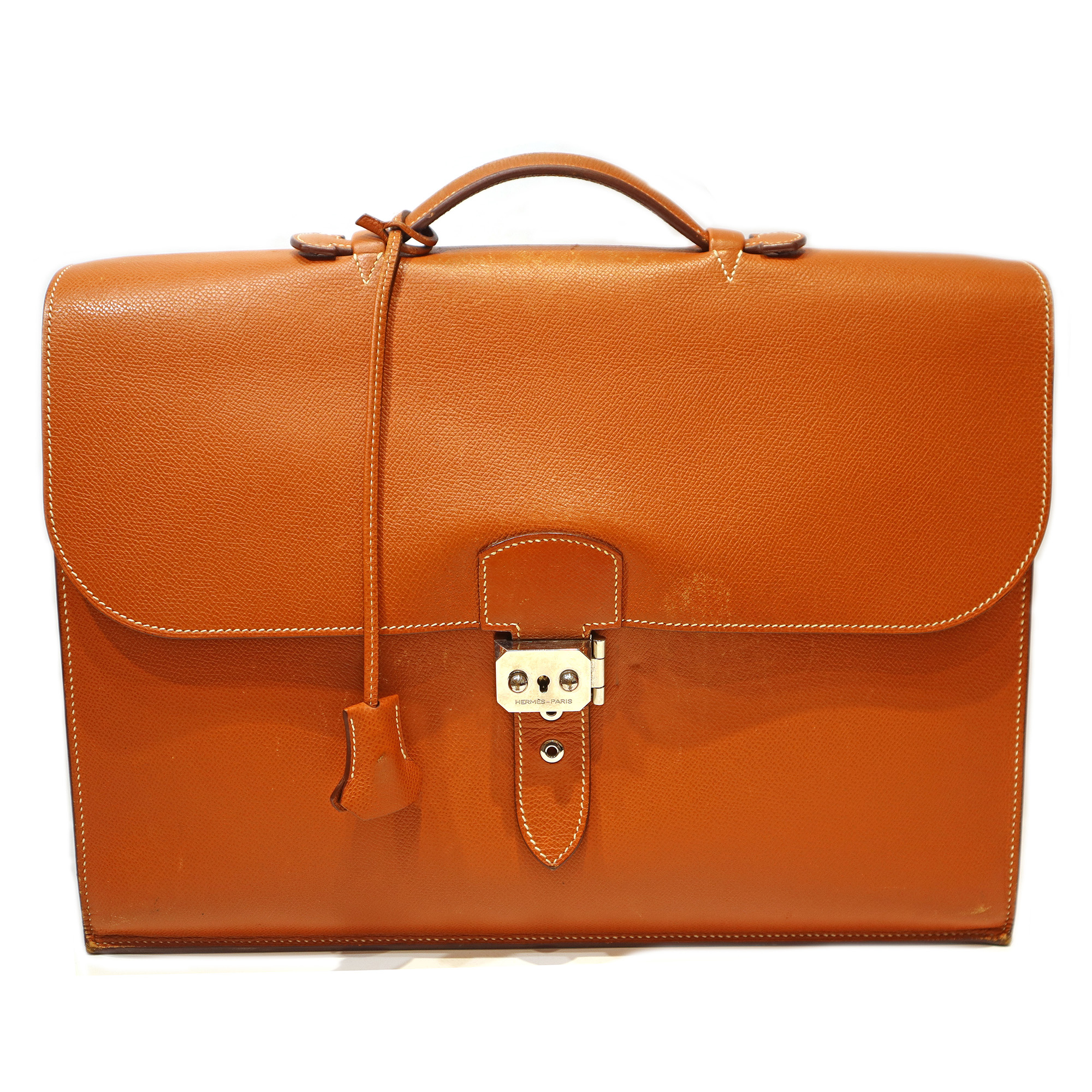 HERMES【エルメス】 サックアデペッシュ 38 ヴォーエプソン □I目じるし 商行為御徒面子 ブリーフ容れもの 書きもの御徒面子  メンズ 【中古】【松戸店】
