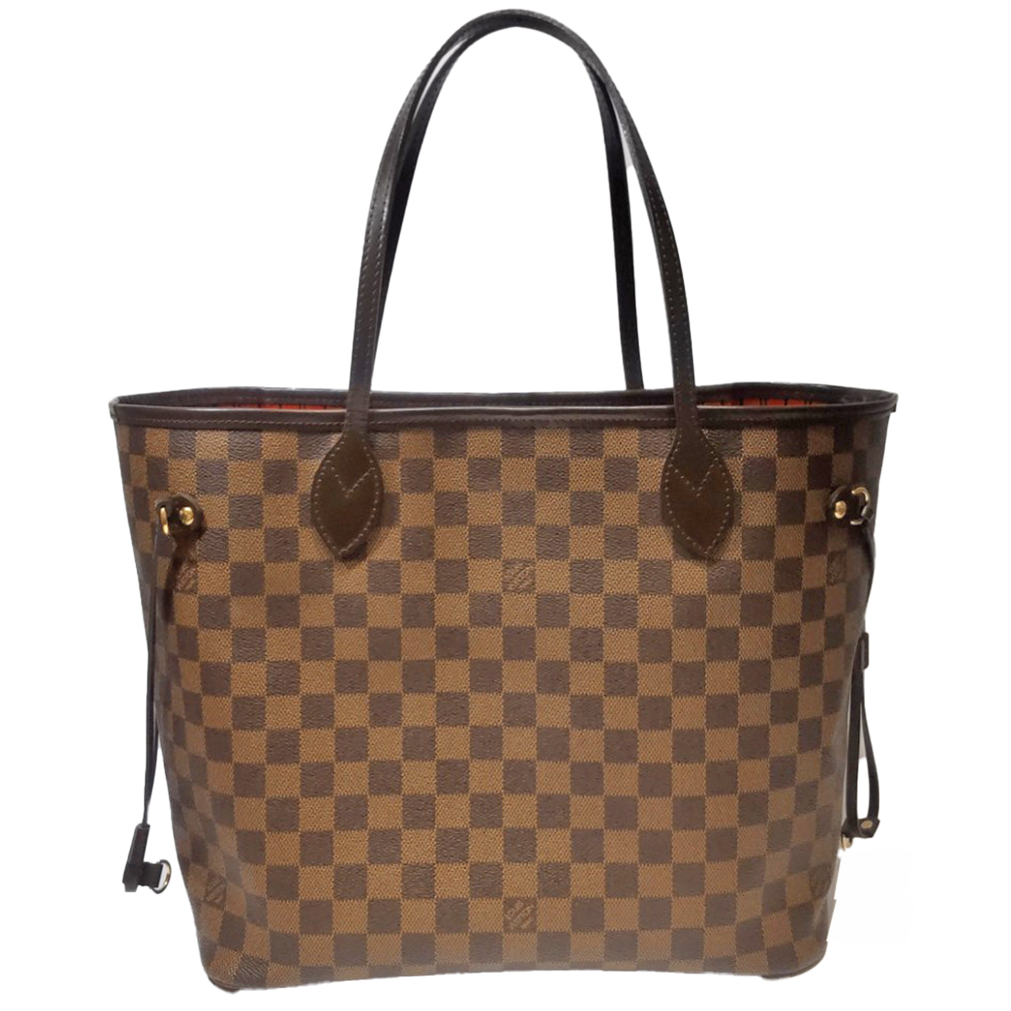 LOUIS VUITTON【ルイヴィトン】 N41538 ネヴァーフルMM ダミエエベヌ トートバッグ ポーチ付き ブラウン レディース 【中古】 【松戸店】