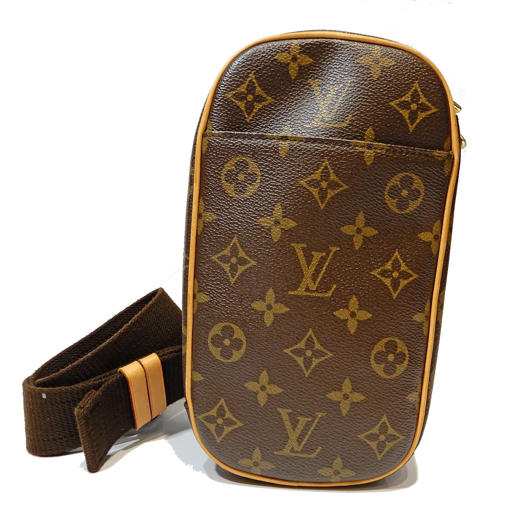 LOUIS VUITTON【ルイヴィトン】 M51870 ポシェットガンジュ モノグラム 上半身御徒面子 酉の方角御徒面子 赤銅色 ユニ一発やる 【中古】 【松戸店】
