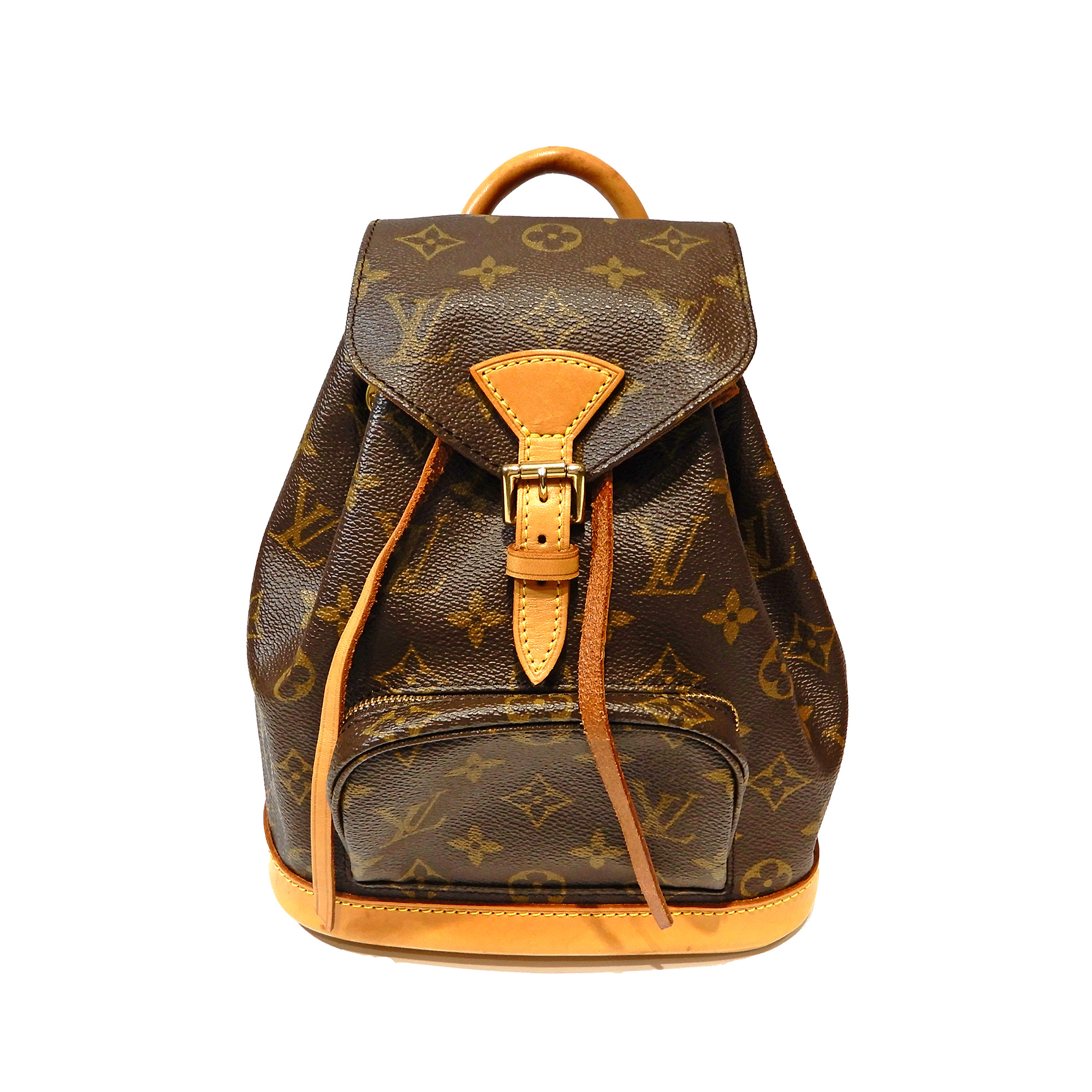 LOUIS VUITTON【ルイヴィトン】 M51137 ミニモンスリ モノグラム うしろ側容器に並べる 背嚢 赤銅色 レディース 【中古】 【松戸店】