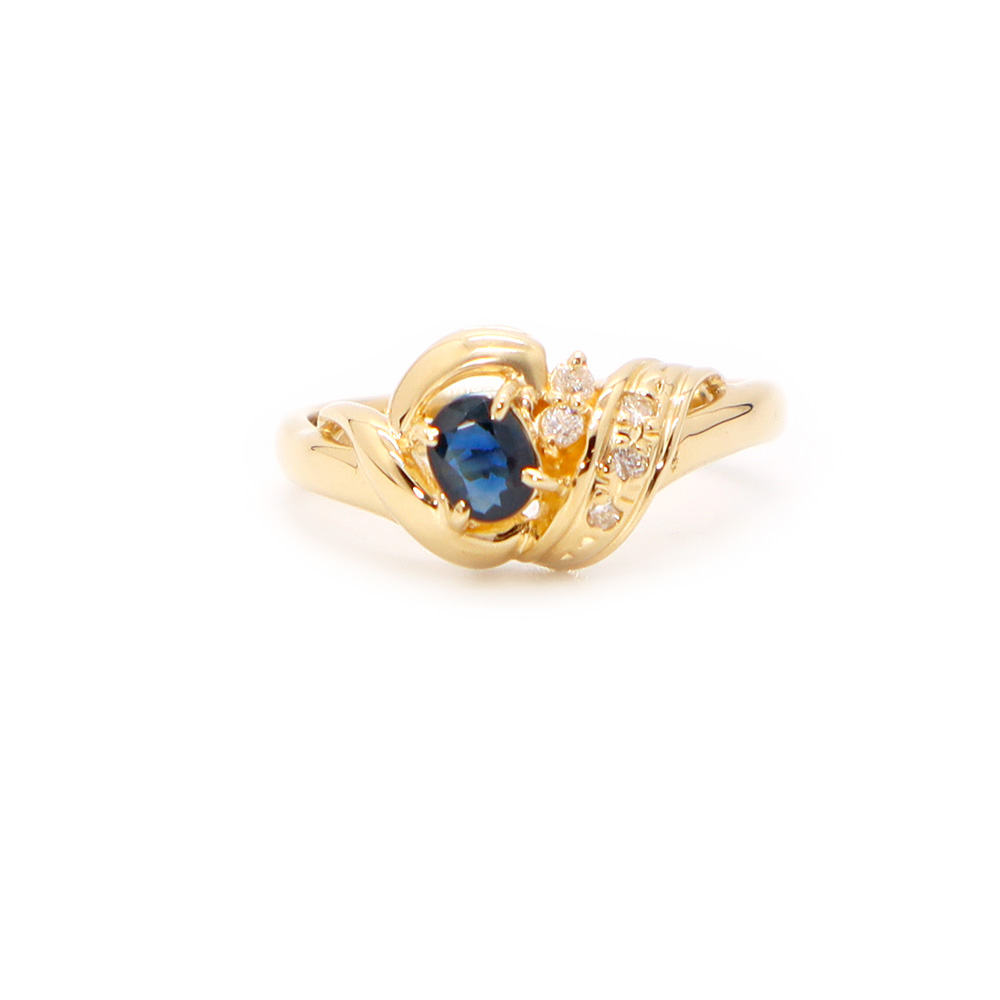 K18リング S0.32ct D0.04ct 重さ3.6ｇ サイズ11号 レディース【中古】【松戸店】