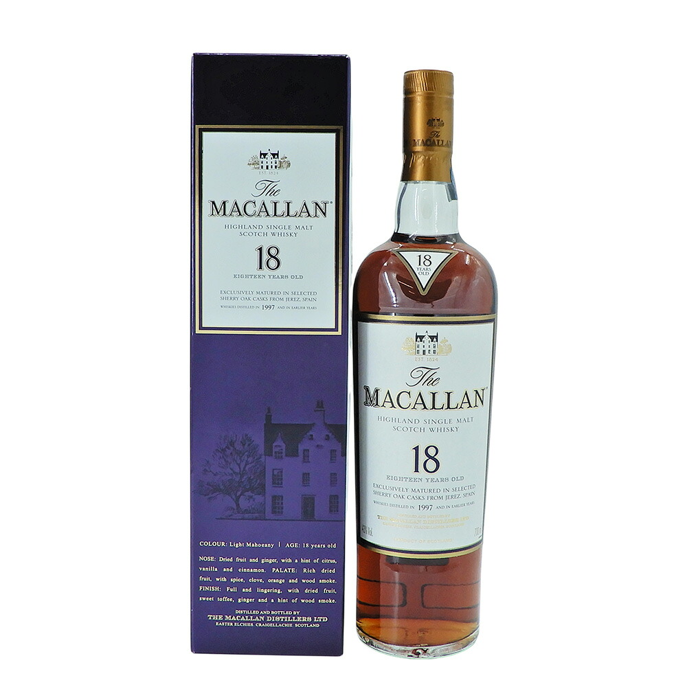 ザ・マッカラン　18年　シェリーオークカスク　ハイランドシングルモルトスコッチウイスキー　旧ボトル　1997　43度/700ml【未開栓】【松戸店】