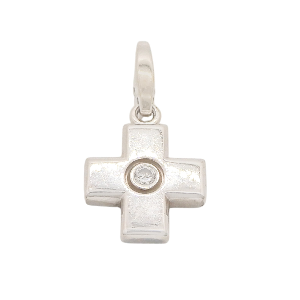 Cartier【カルティエ】クロス 750 K18WG 1Pダイヤ 約4.8g ネックレストップ レディース【中古】【松戸店】|かんてい局伯楽三軒茶屋店 松戸店