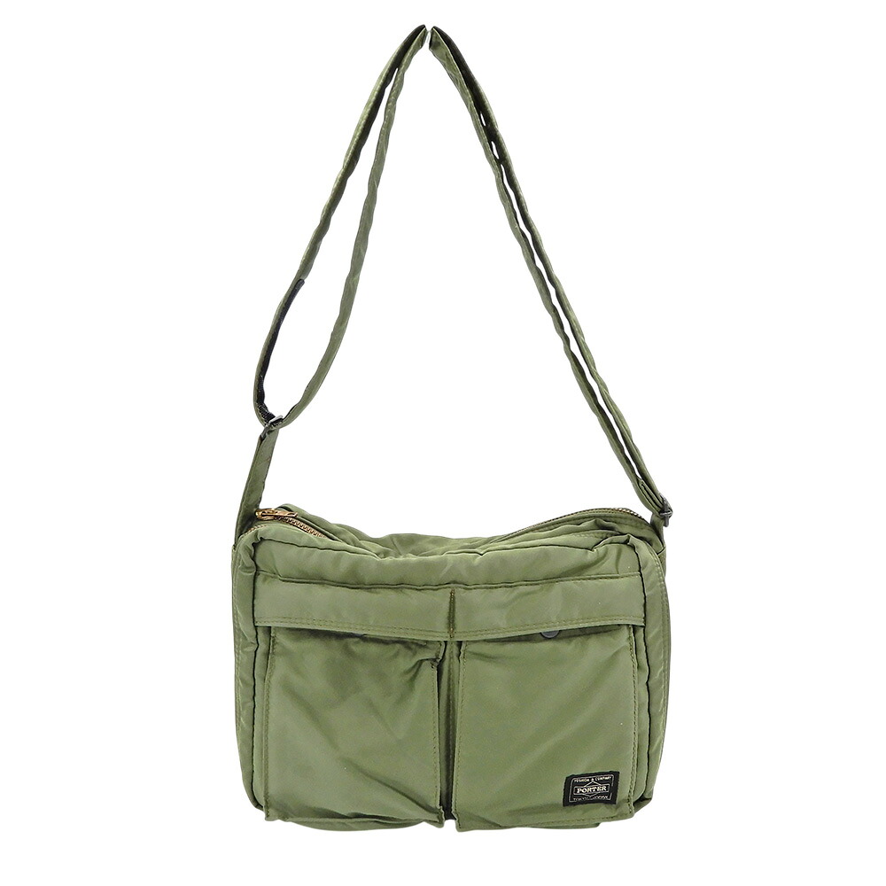 PORTER【ボーイ】油槽船ショルダーバッグ カーキ 緑であること メンズ レディース【中古】【松戸店】
