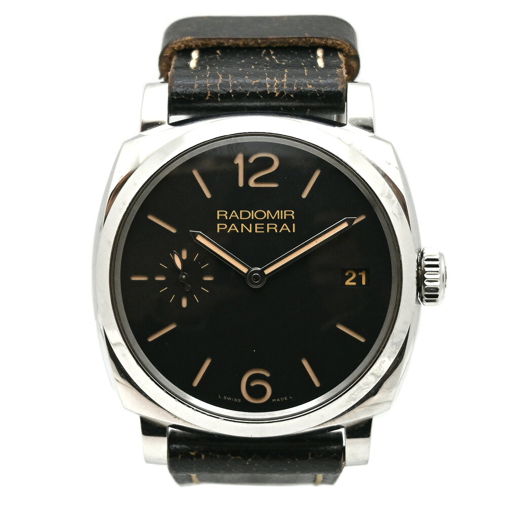 OFFICINE　PANERAI【オフィチーネパネライ】ラジオミール　PAM00514　ステンレススチール　ブラック文字盤　レザーブレス　自動巻き　現状販売　メンズ腕時計【中古】【三軒茶屋店】