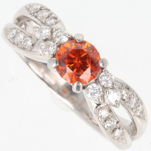 ★PT900 スファレライト・ダイヤモンドリング SP0.64ct/D0.02ct 約5.7g/約9.5号 platinum プラチナ 指輪 レディース 女性 ギフト プレゼント 贈り物 記念日【中古】h 54,000円