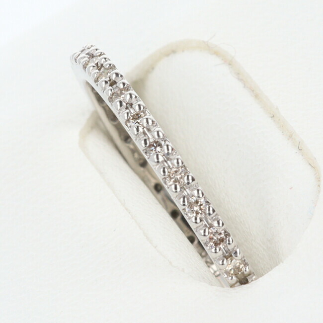 ★BRILLIANCE+★ ハーフエタニティ ダイヤリング Pt900 Pt900 0.85ct 天然 ダイヤモンド ハーフ エタニティ リング