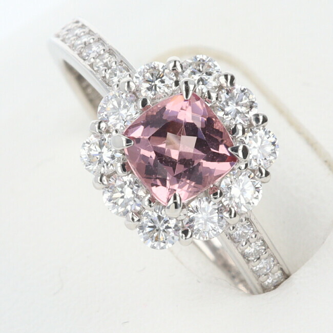 【ソーティング】PT900 アパタイト・ダイヤモンドリング AP0.703ct D0.55ct 約4.1g/約12号 豪華 platinum/プラチナ ギフト プレゼント 贈り物 ゴージャス【中古】h