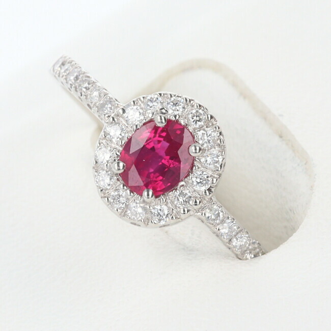 楽天市場】ルビー 0.68ct リング 8.5号 PT900 プラチナ ダイヤモンド