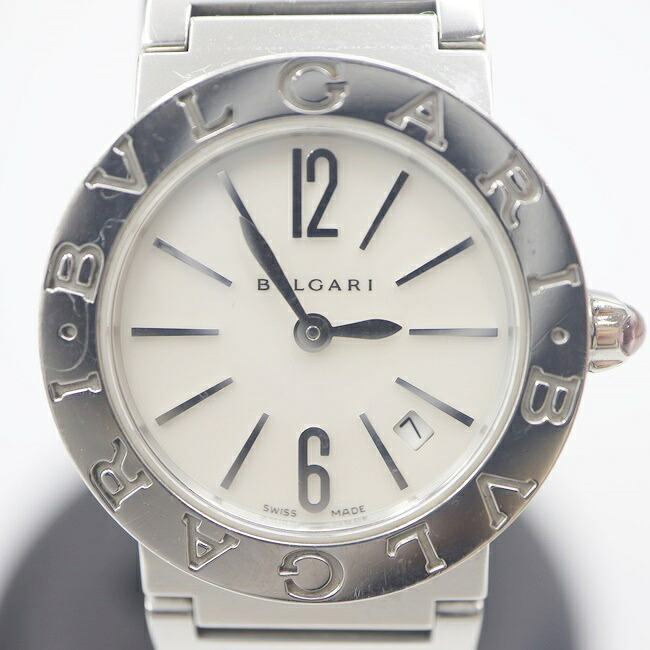 ブルガリ【BVLGARI】BBL26S ブルガリブルガリ/BVLGARIBVLGARI SS/ステンレススチール クオーツ ホワイトシェル文字盤腕時計レディース 女性 ギフト プレゼント 贈り物 お祝い【中古】h