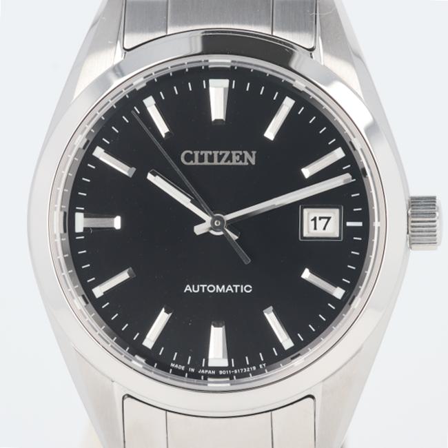 シチズン【CITIZEN】NB1050-59E シチズンコレクション/CITIZENCOLLECTION 機械式(手巻き付き) ブラック文字盤 デュラテクト 10気圧防水 裏スケ メンズ/男性 ギフト プレゼント 贈り物 お祝い【中古】h