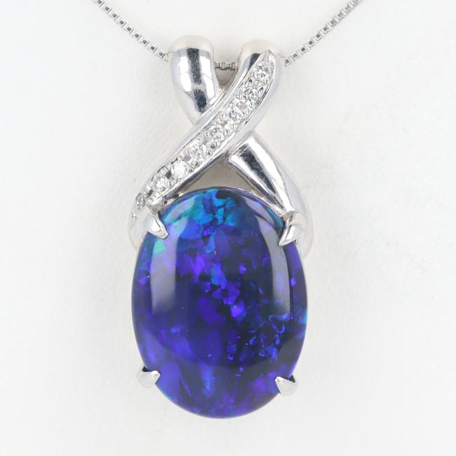 楽天市場】【ｾｰﾙ】ブラックオパール 0.9ct ネックレス PT900 PT850