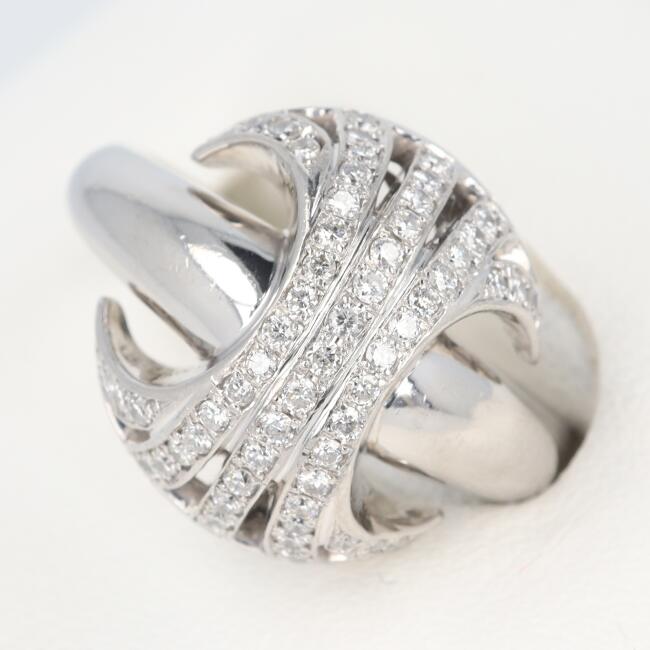 PT900 ダイヤモンドリング D0.48ct 7.5号/約14.2g プラチナ/Platinum ゴージャス 女性/レディース ギフト プレゼント 贈り物 お祝い【中古】h|質屋かんてい局つくば 店