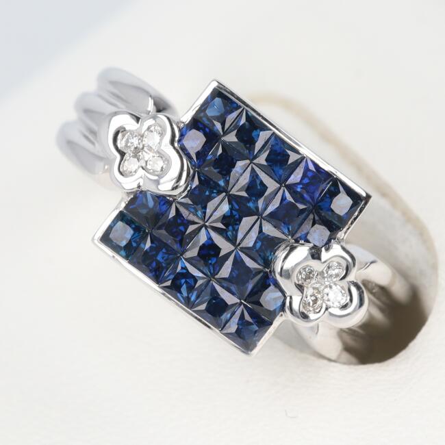 楽天市場】笠原真寿美 K18WG ホワイトゴールド リング ブラックダイヤ