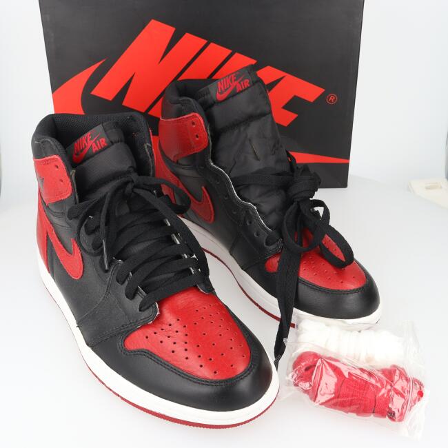 ナイキ【NIKE】555088-001AirJordan1RetroHighOG/エアジョーダン1レトロハイBred/Banned(2016)スニーカーレッドサイズ:26.5cm靴メンズ/男性ギフトプレゼント贈り物プレミアスニーカー靴【中古】h