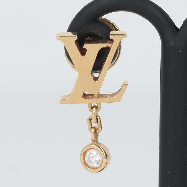 ルイ・ヴィトン ゴールド 片耳用ピアス LOUIS VUITTON ルイヴィトン ピアス モノグラム・イディール