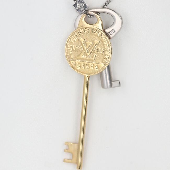 【未使用級】ルイヴィトン コリエ LV キーネックレス ペンダント LOUIS VUITTON ルイヴィトン コリエ LVキー ネックレス メタル