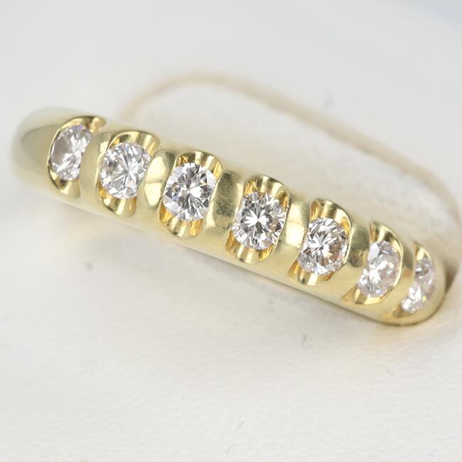 K18YG 天然　ダイヤモンド付き　エメラルド　リング　指輪　18金　0.4ct 楽天市場】K18YG ダイヤモンド付リング D0.35ct 約8.4g/約15号 豪華