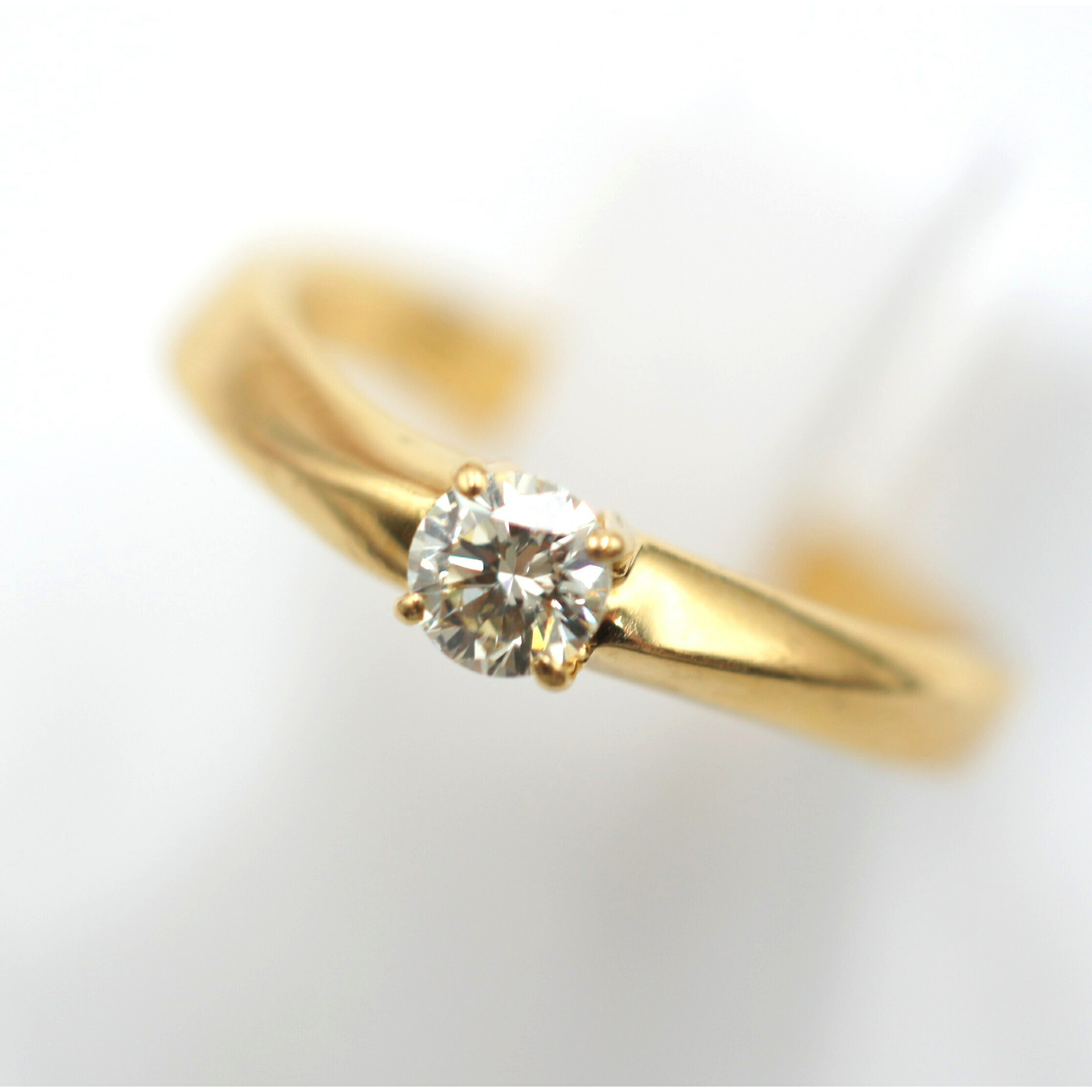 【ソーティング】K18 ダイヤモンド付リング D0.257ct 約3.5g/約10号 gold/ゴールド レディース/女性 ギフト プレゼント ノーブランドジュエリー【中古】s土浦◆