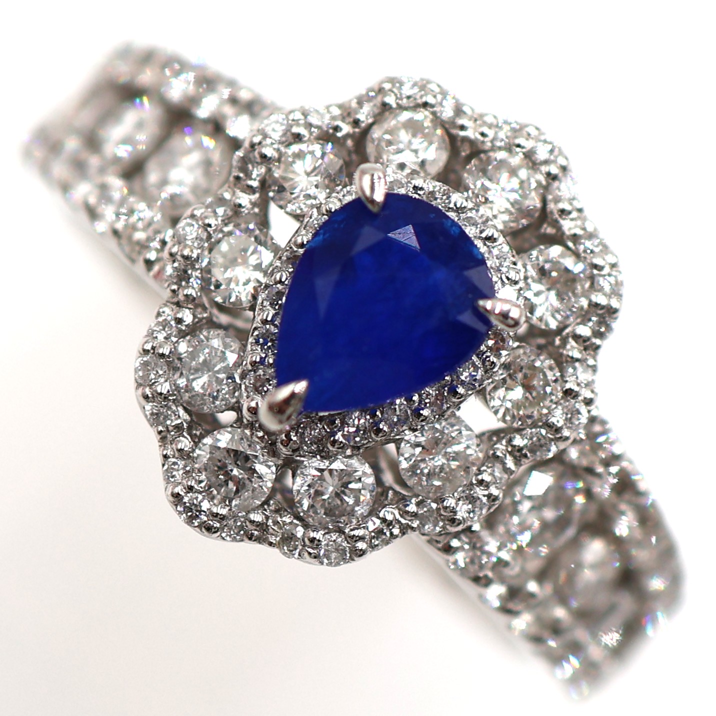 ★【ソーティング】Pt900 アウイナイト/ダイヤモンド付リング HA0.512ct/D1.08ct 約7.9g/約13号 platinum/プラチナ レディース/女性 ギフト プレゼント ノーブランドジュエリー【中古】s土浦