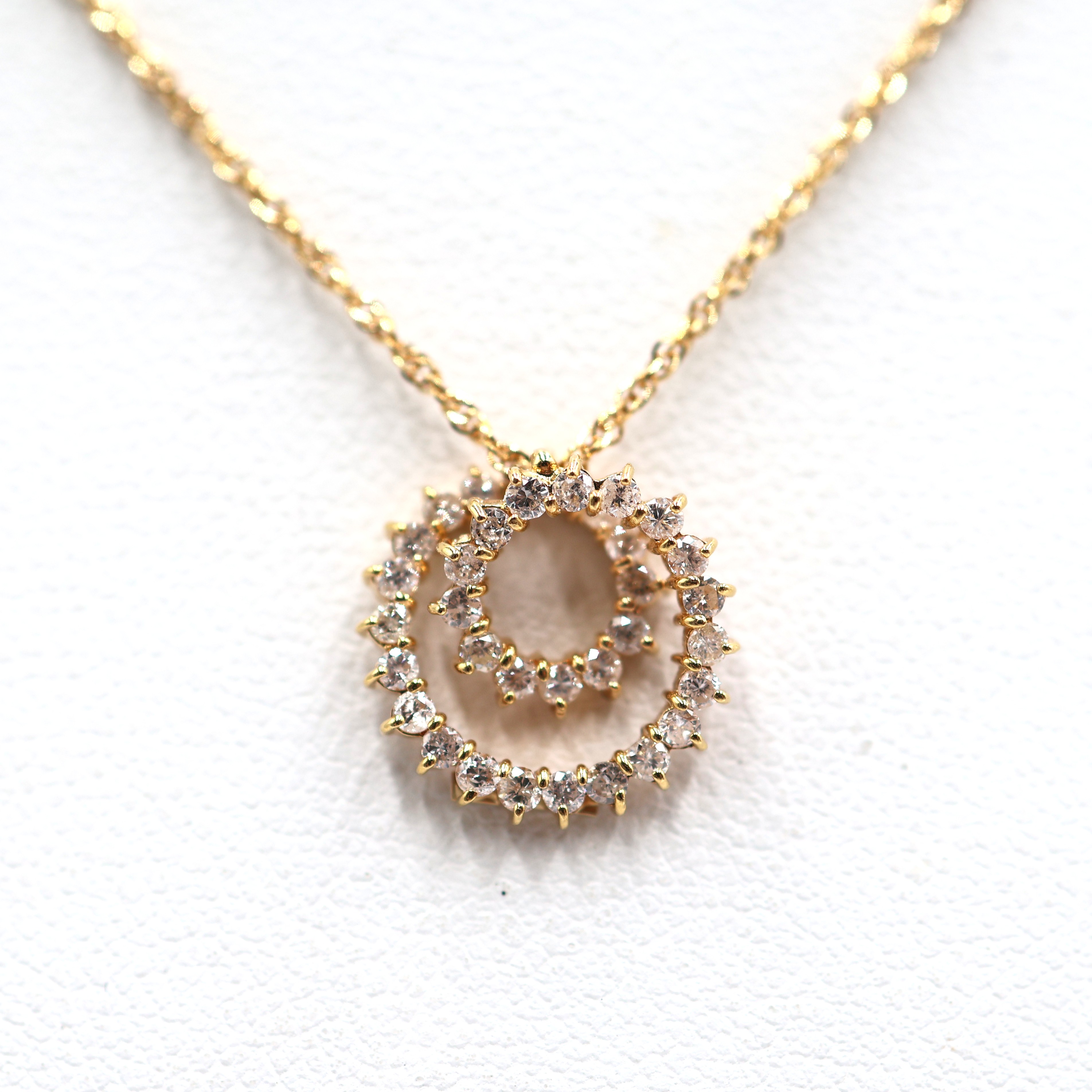 【ソーティング】K18 ダイヤモンド付ネックレス D0.50ct 約2.6g/約40cm gold/ゴールド レディース 女性 ギフト プレゼント ノーブランドジュエリー【中古】s 土浦