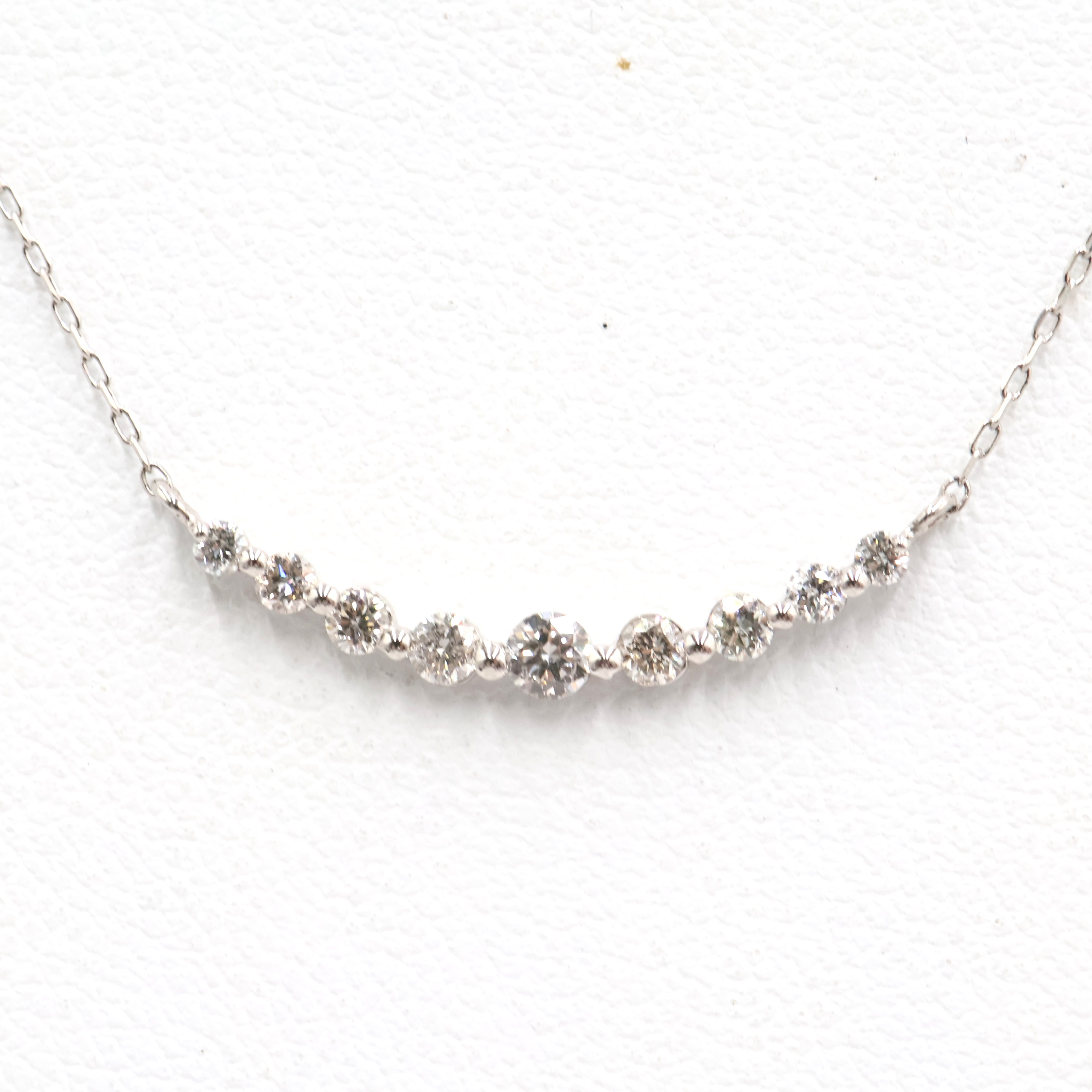 【ソーティング】Pt850/Pt900 ダイヤモンド付ネックレス D0.30ct 約1.4g/約44cm platinum/プラチナ レディース/女性 ギフト プレゼント ノーブランドジュエリー【中古】s 土浦