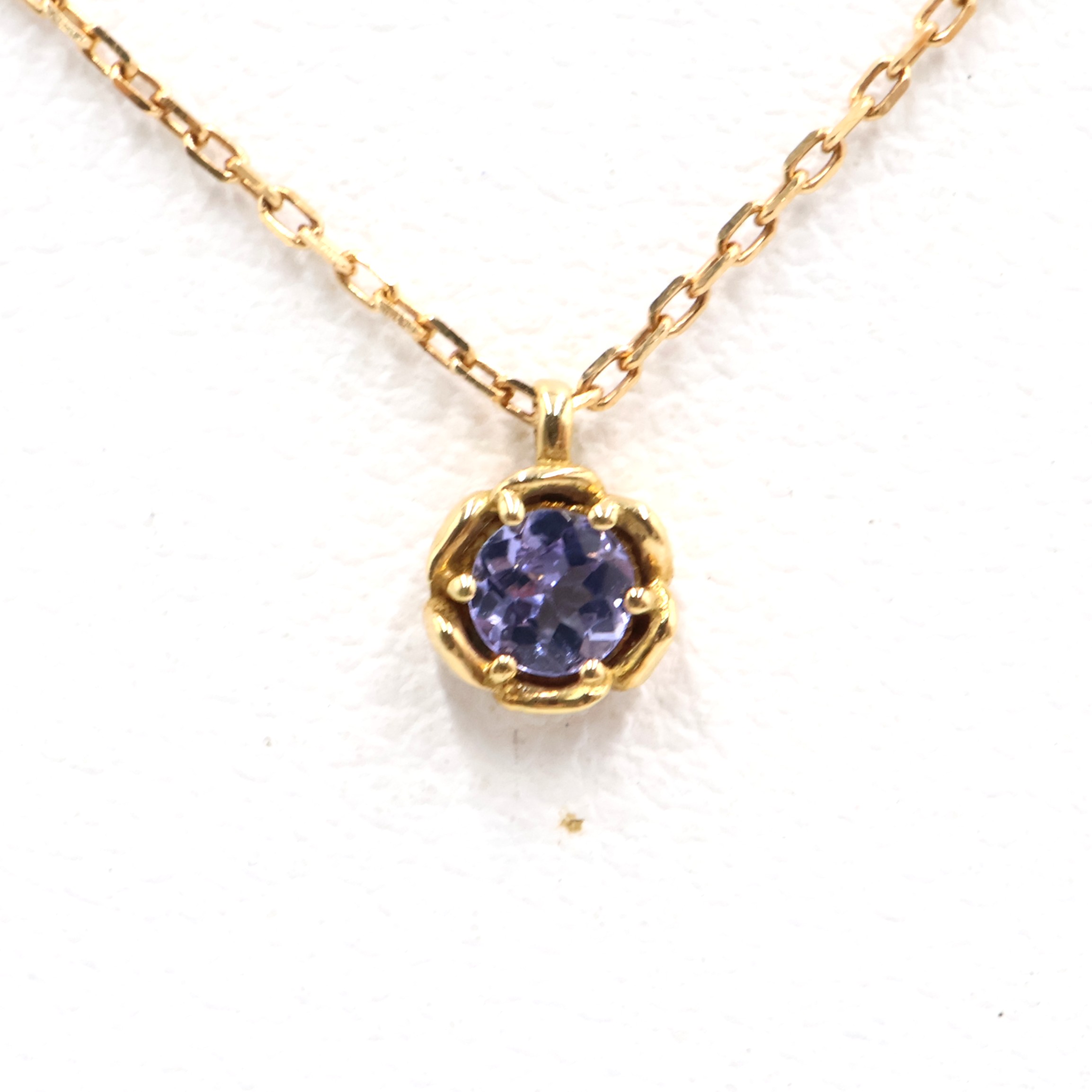 【ソーティング】K18 タンザナイト付ネックレス T 約1.2g/約40cm gold/ゴールド レディース 女性 ギフト プレゼント ノーブランドジュエリー【中古】s 土浦
