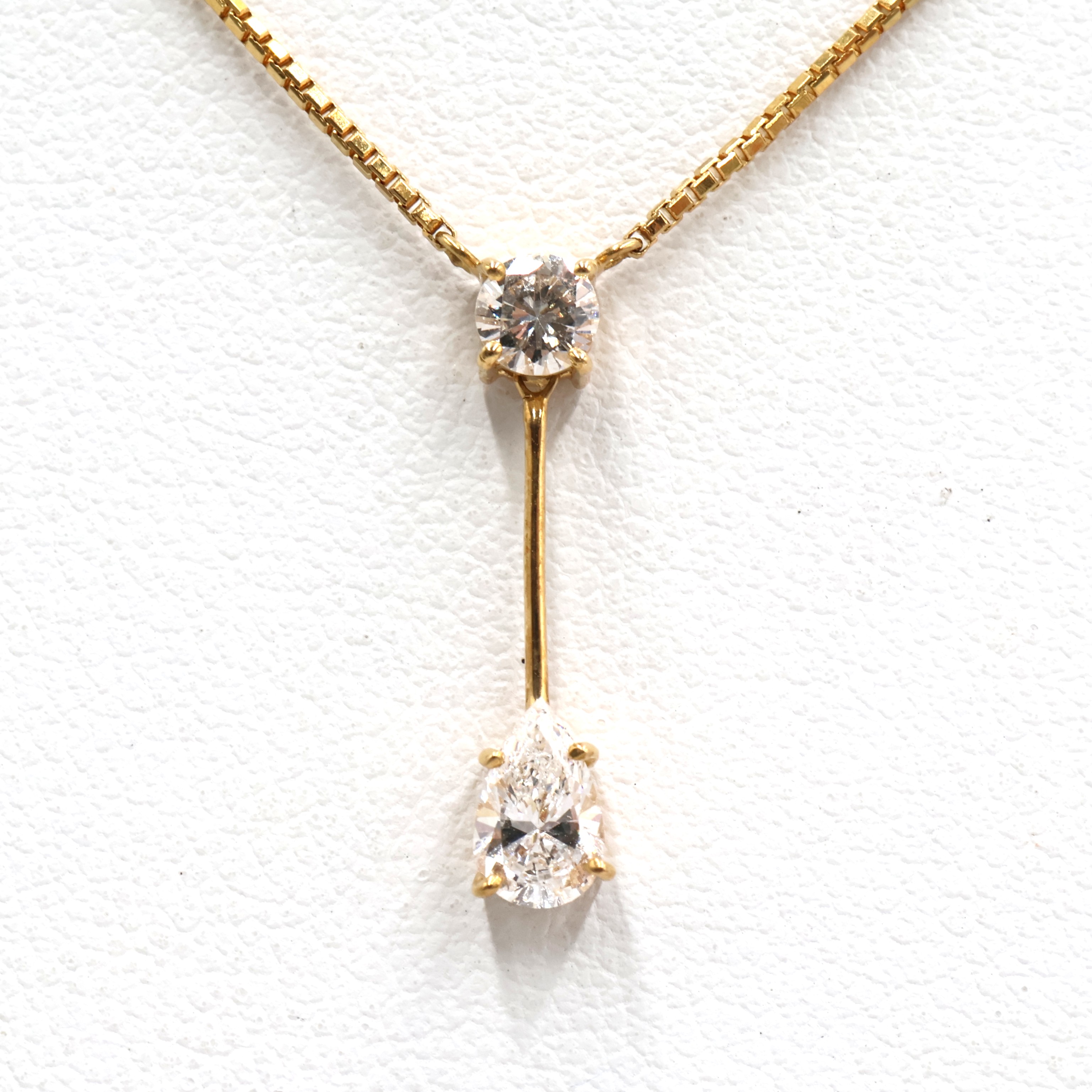 【ソーティング】K18 ダイヤモンド付ネックレス D 約3.0g/約40cm gold/ゴールド レディース 女性 ギフト プレゼント ノーブランドジュエリー【中古】s 土浦