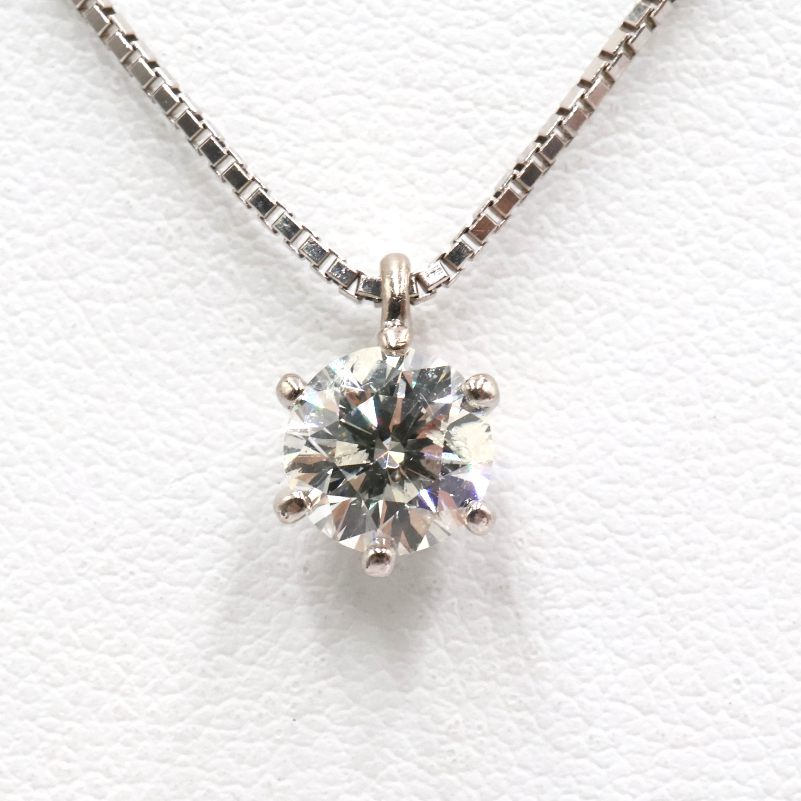【ソーティング】K18WG ダイヤモンド付ネックレス D1.12ct 約5.2g/最大約50cm white gold/ホワイトゴールド レディース 女性 ギフト プレゼント ノーブランドジュエリー【中古】s 土浦｜質屋かんてい局つくば　店
