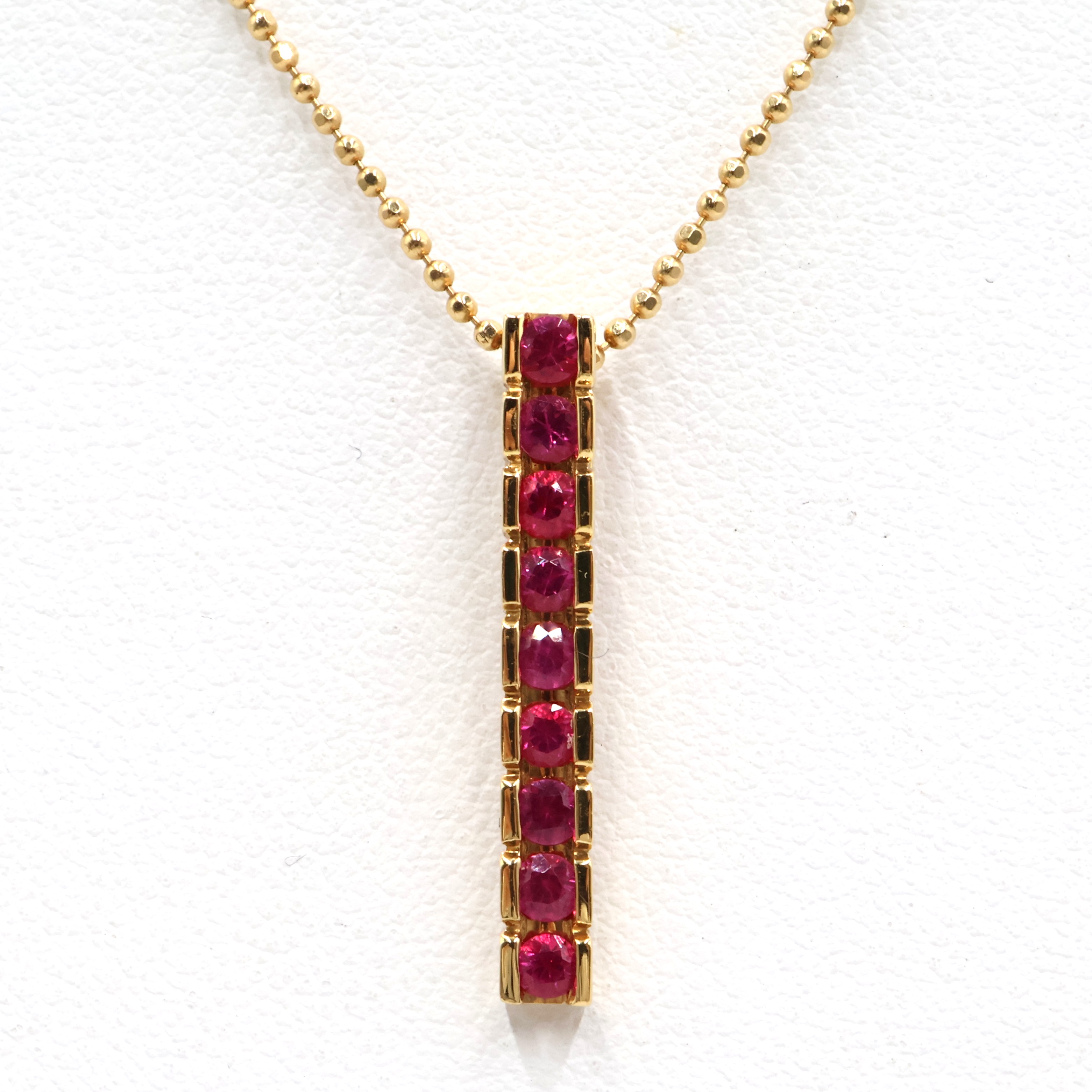 【ソーティング】K18 ルビー付ネックレス R0.77ct 約4.8g/約40cm gold/ゴールド レディース 女性 ギフト プレゼント ノーブランドジュエリー【中古】s 土浦｜質屋かんてい局つくば　店
