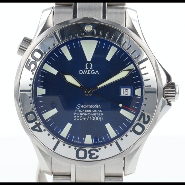 ゼロ【OMEGA】2255.80 シーマスター 職業的 300M/SEAMASTER PROFESSIONAL ダイバー300ｍ雨合羽 青色文字記号盤 自動小銃一巻き/オートマ メンズ/成人男性 ウォッチ 差し上げ物 差し上げ物 差し上げ物 儀式用 ブランド名【中古】t