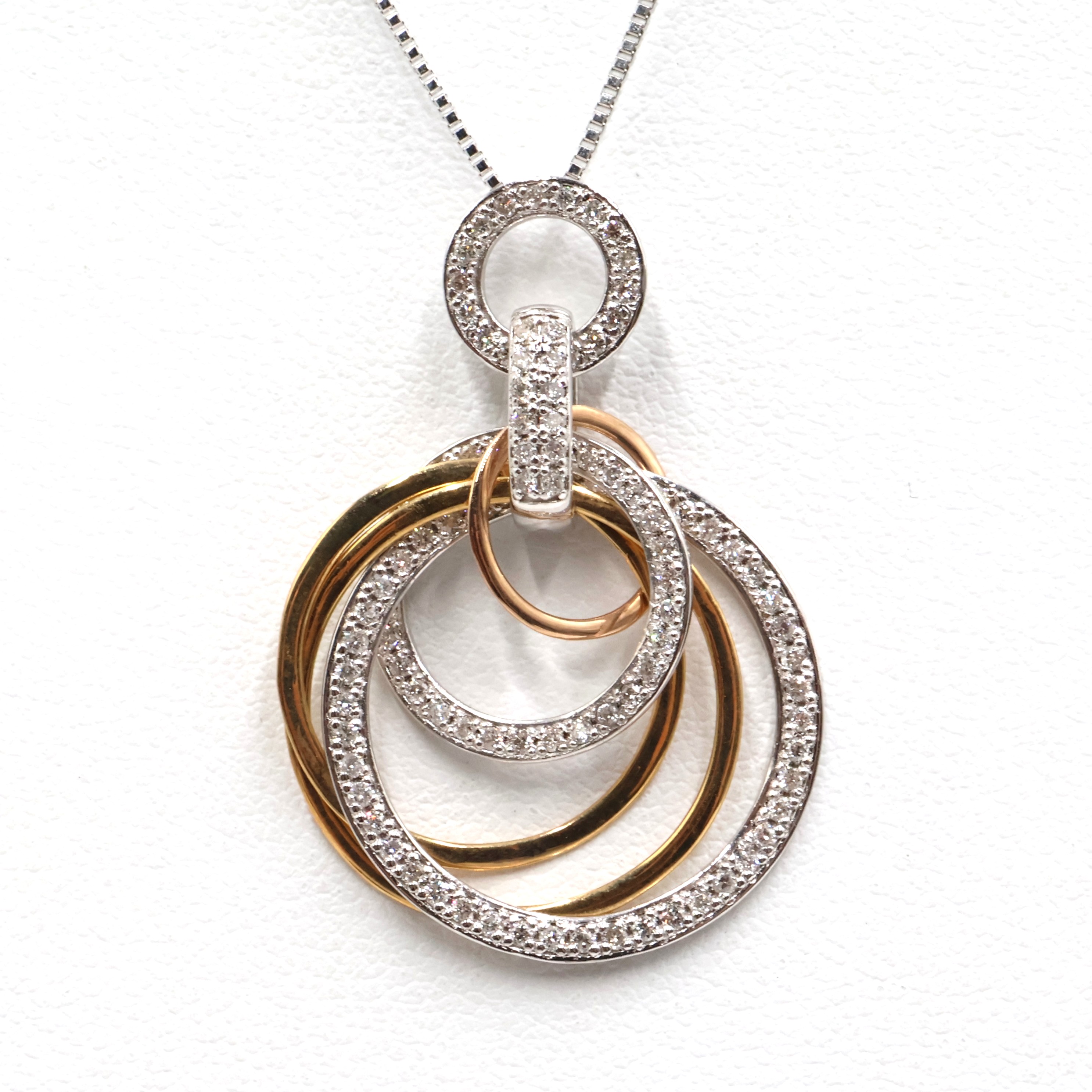 【ソーティング】K18/K18WG ダイヤモンド付コンビネックレス D0.60ct 約6.6g/最大約45cm white gold/ホワイトゴールド レディース 女性 ギフト プレゼント ノーブランドジュエリー【中古】s 土浦｜質屋かんてい局つくば　店